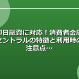 即日融資に対応！消費者金融セントラルの特徴と利用時の注意点